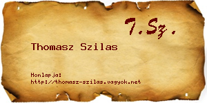 Thomasz Szilas névjegykártya